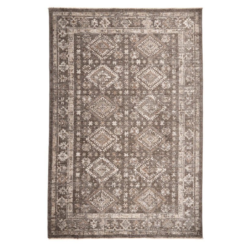 Haven Power Loomed Polyester Indoor Rug, 7'10x10', Dark Brown