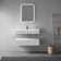 40 in. Wall-Mount or Countertop Bathroom with Wedge Bowl Solid Surface