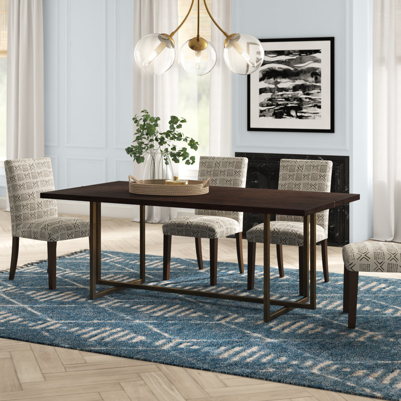 Grigg Metal Base Dining Table - Brown