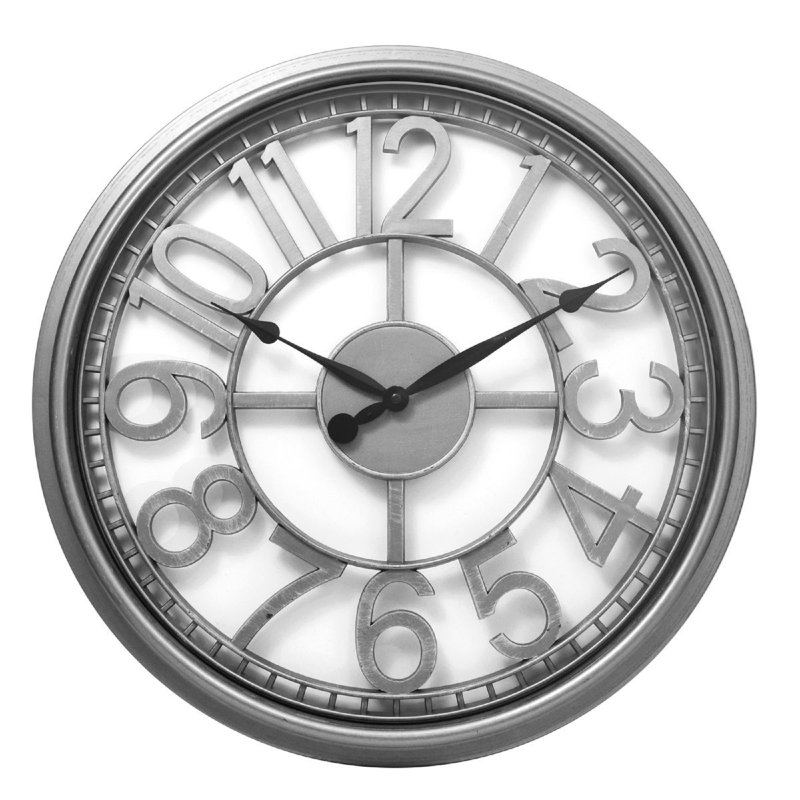 Horloge murale 20 po Westclox® avec boîtier argenté