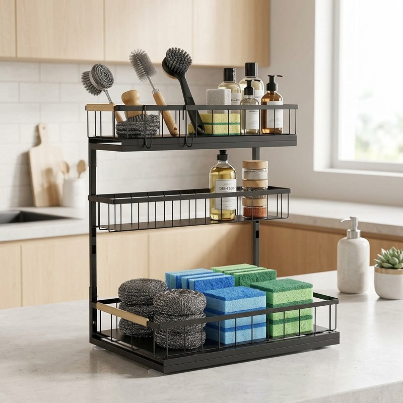 Stainless Steel Under Sink Organiser
