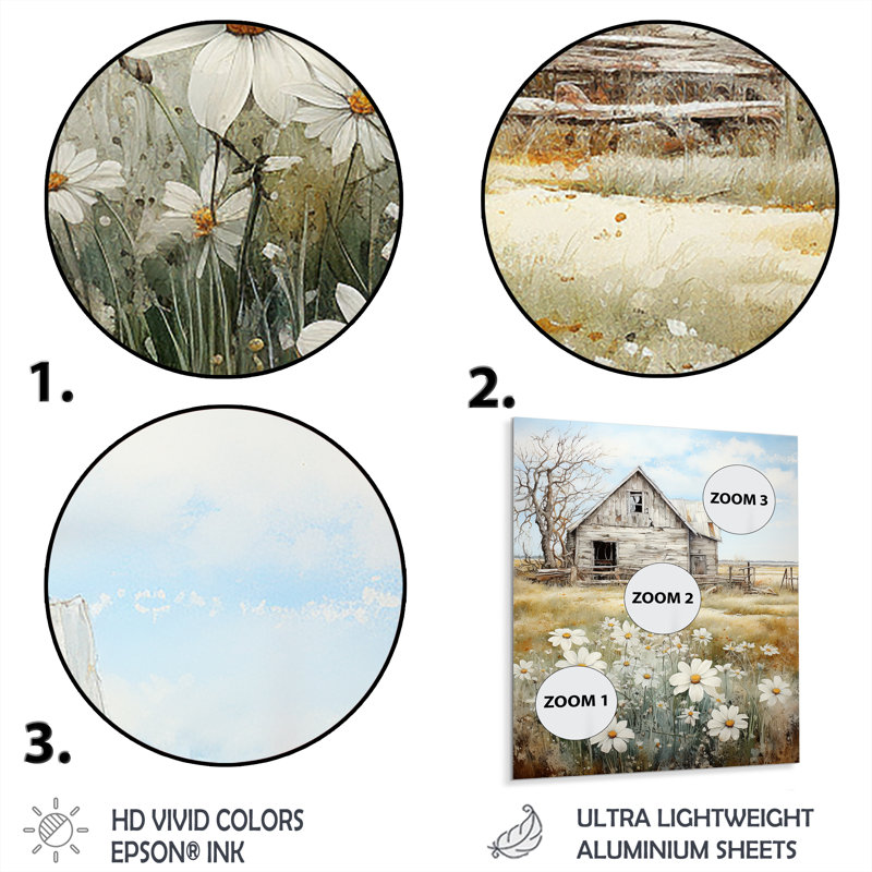 Farmhouse Quiet Retreat II - Décoration murale florale en métal, H 20 po x l 12 po