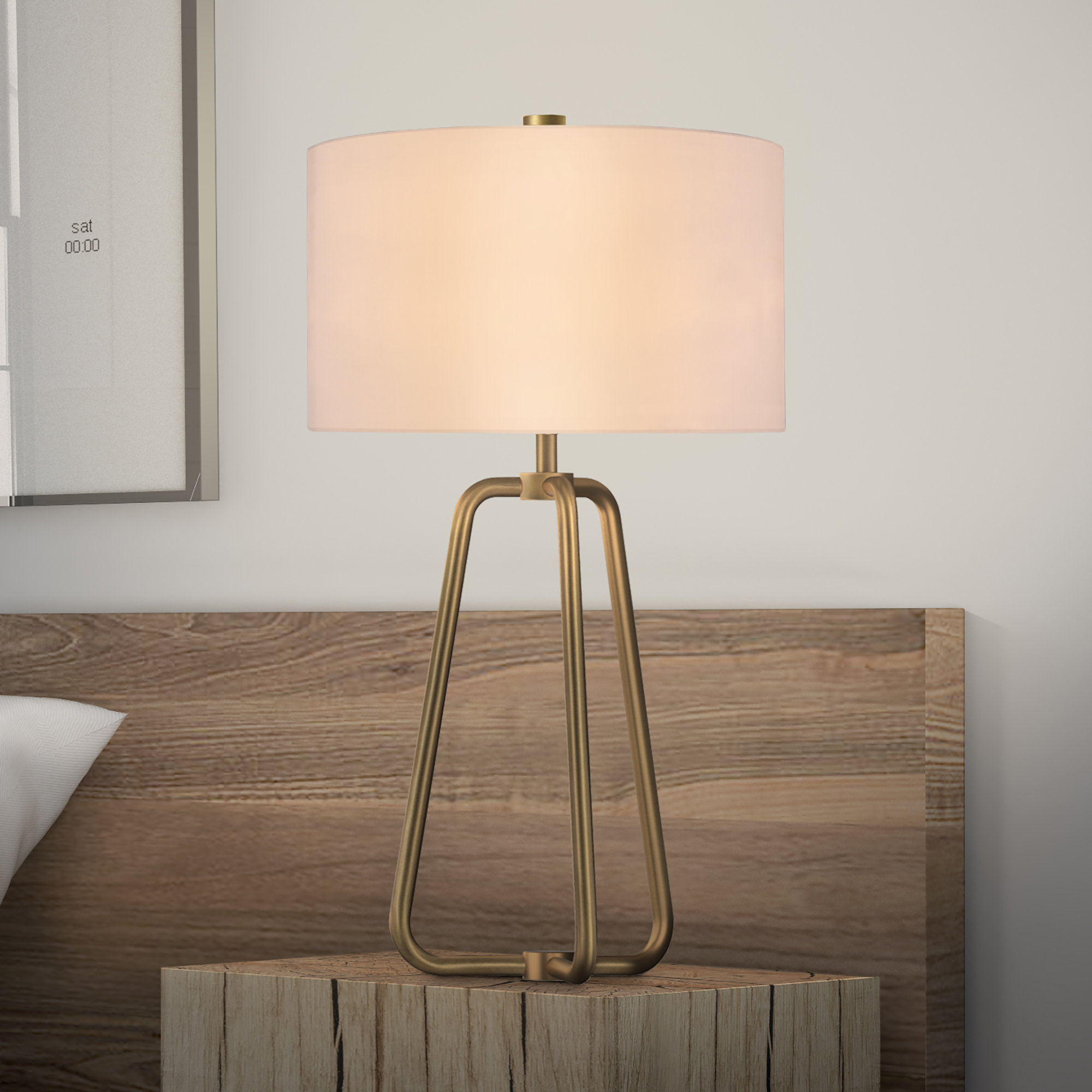 Gio Metal Table Lamp, Antique Brass