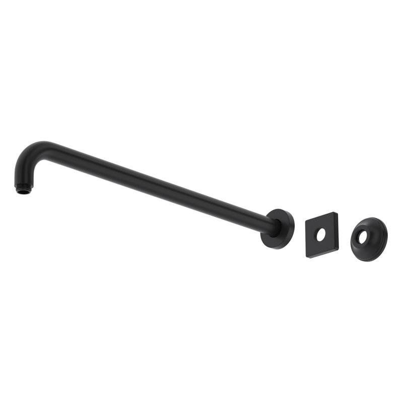 20.8125" Reach Wall Mount Shower Arm, Matte Black