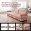 Canapé modulaire moderne rose - Canapé 4 places avec accoudoirs ronds et coussins moelleux pour le salon-129023810