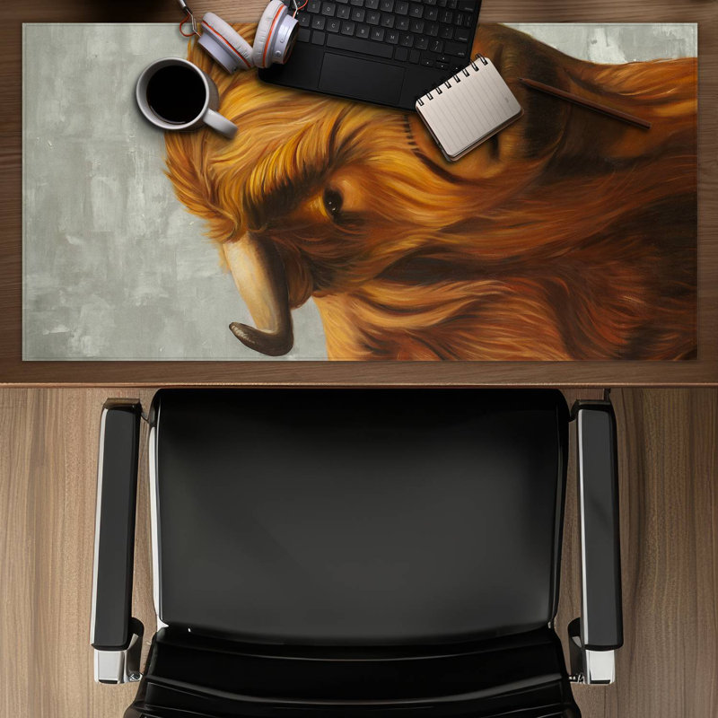 Highland cattle - 15.75"x31.50" Desk mat