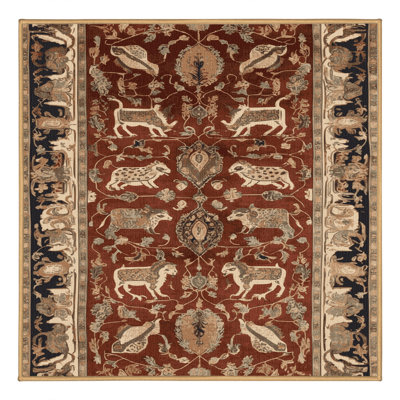 Tapis brun lavable à la machine