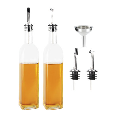 Glass Oil & Vinegar Cruet Set