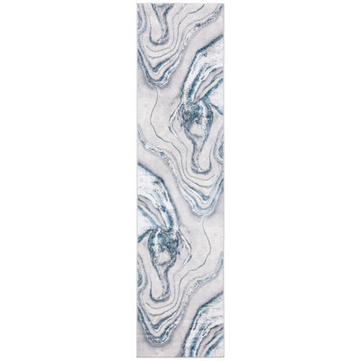 Shara Abstract Gray/Blue Area Rug