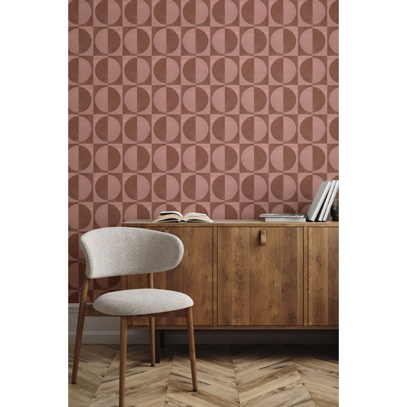 Glass Half Full Wallpaper, Non-Pasted, Clay