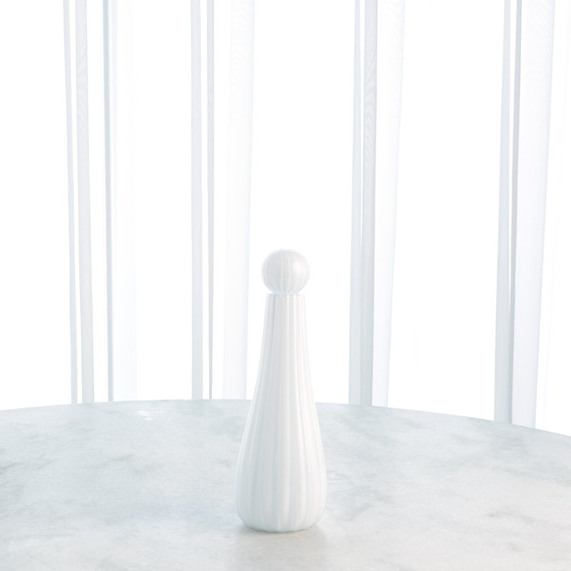 Circus Bottle, White, 27.75" H x 6" W x 6" D