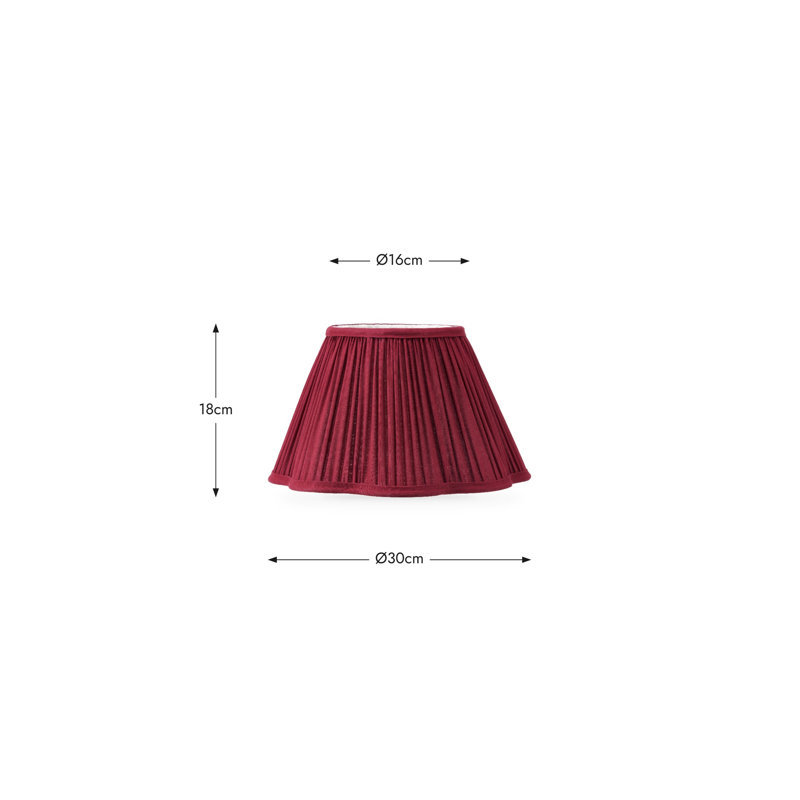 Empire Cotton Lamp Shade ( Uno ), 18" H x 30" W x 30" D, Red