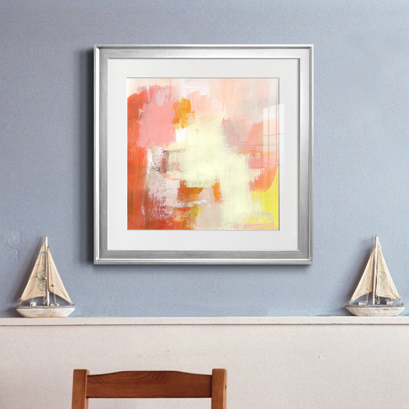 Jaune et rosé III - reproduction encadrée de qualité supérieure - prête à être accrochée, H 30,5 po x l 30,5 po x P 1,5 po
