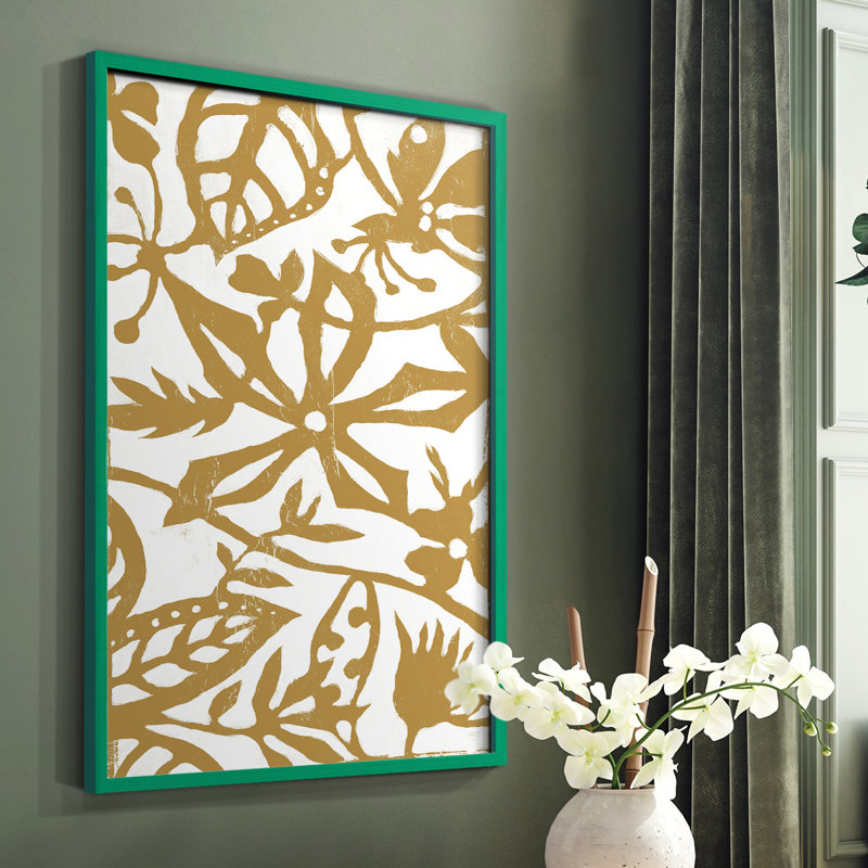 Reproduction encadrée blanc sur blanc IV V30 - bois massif, Vert, H 10 po x l 8 po