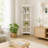 4-Shelf Tall Wood Corner Bookcase With Open Bookshelves-1145597185