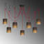 Luminaire suspendu cylindrique à 7 lumières Shayaan