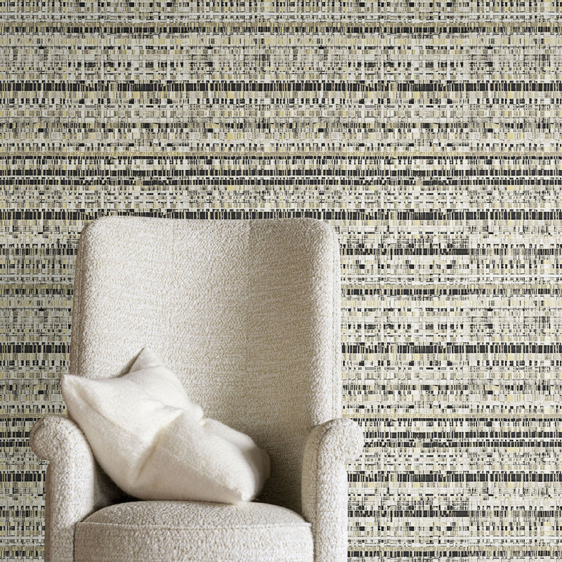 Pixel Rhythm Wallpaper Roll, Brown