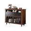 Retro Black Solid Wood Accent Cabinet-331311556