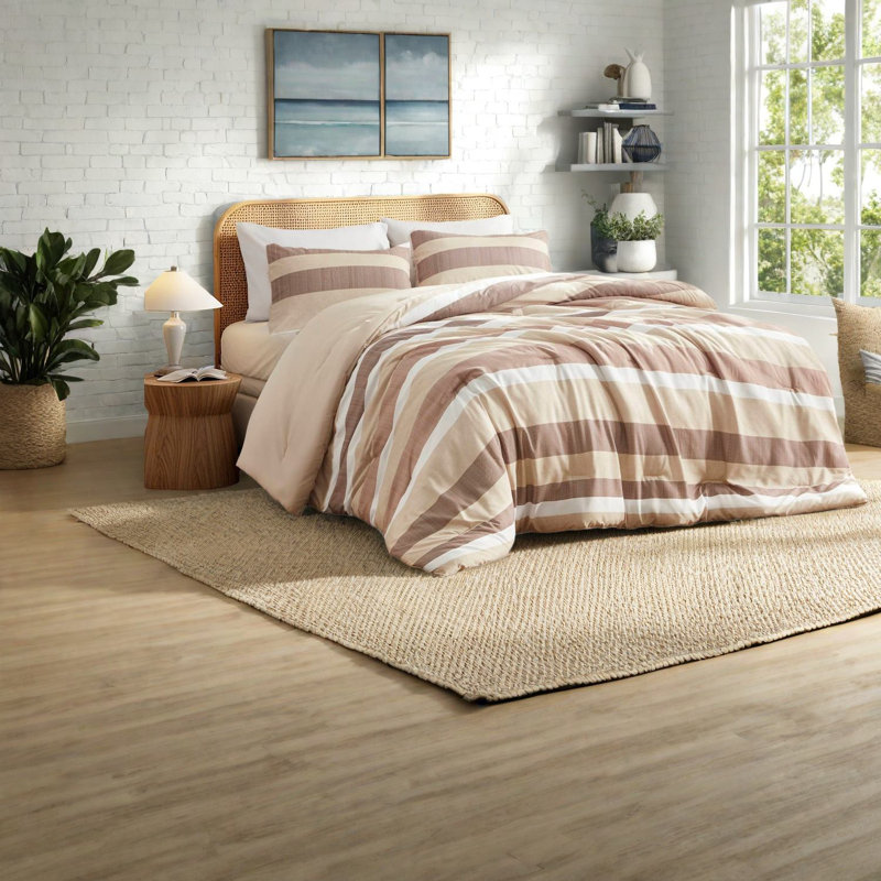 Ensemble de literie de qualité supérieure 2 pièces, taille simple TG, texture terre cuite texturée