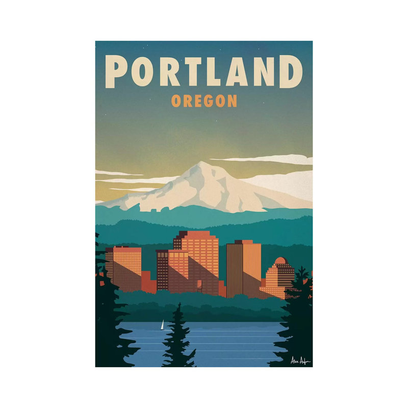 Portland - impression sur toile tendue, H 60 po x l 40po x P 1,5 po