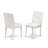 3-Piece Linen White Finish Rectangular Solid Wood Top With Butterfly Leaf Dining Table Set