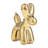 Decorative Ceramic Balloon Dog Figurine for Home Decor - Modern Sculpture Object for Office, Table Display, and Living Room Decoration-581048888