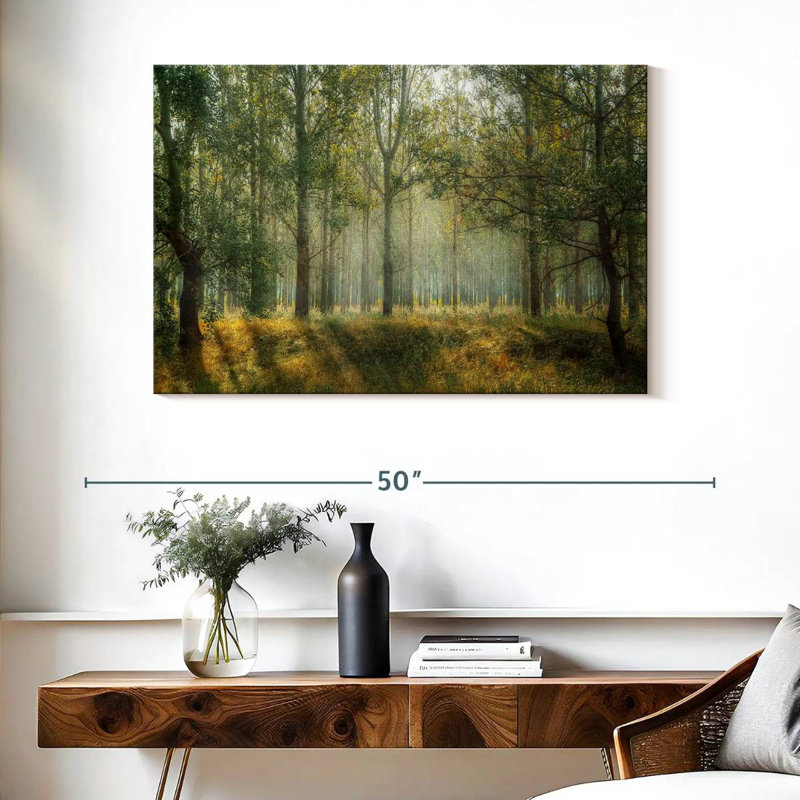Paysage de forêt verte d'Alvord, H 26 po x l 39 po