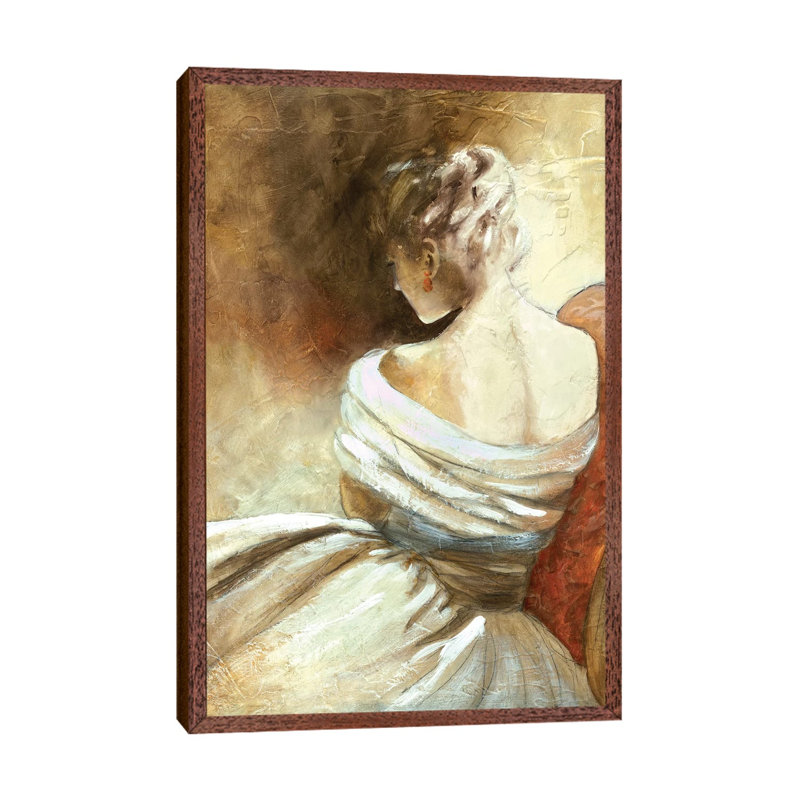 A Quiet Refrain II by Carol Robinson - Painting on Canvas, 152.5 cm H x 101.5 cm W, Classic Brown Wood Framed