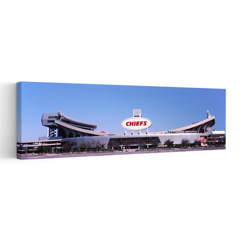 Football Stadium Arrowhead Stadium Kansas City Missouri USA by Dan Merkel - Wrapped Canvas Panoramic Print