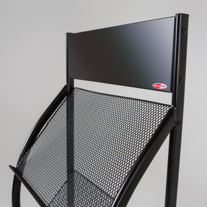 Metal Free Standing Magazine Rack, Black