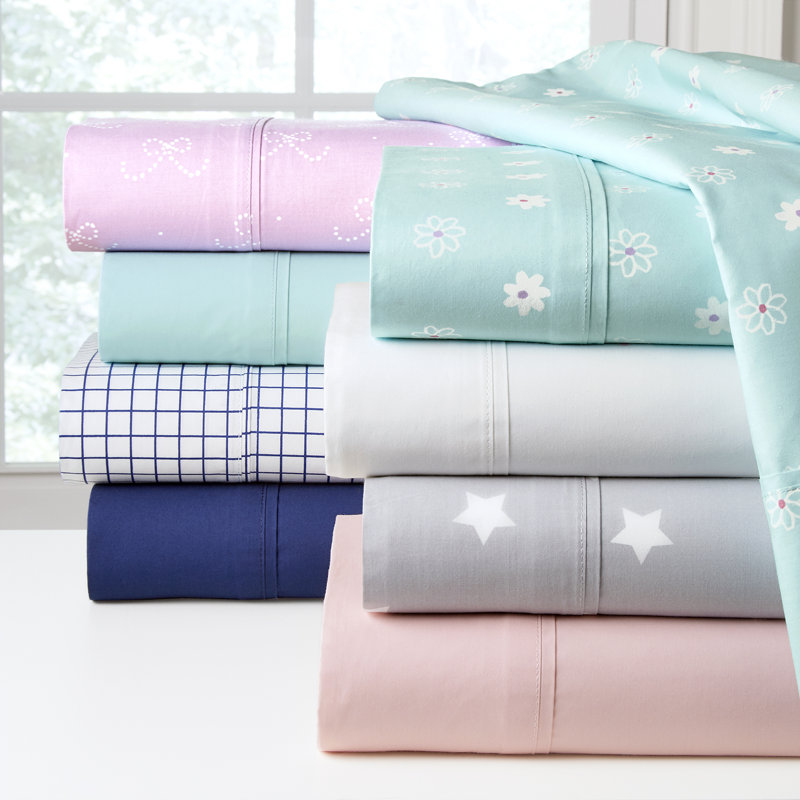 Ensemble de draps 100% coton Pointehaven, White, Twin XL Sheet Set 