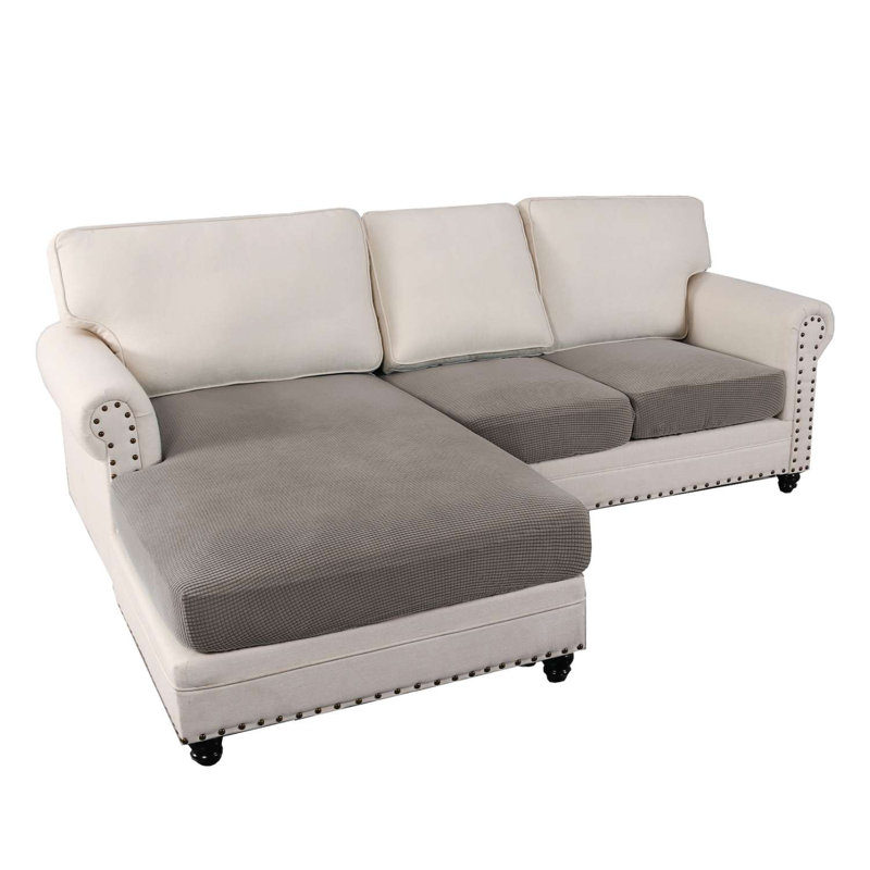 Housse pour canapé modulaire à coussins carrés / lavables à la machine, Taupe