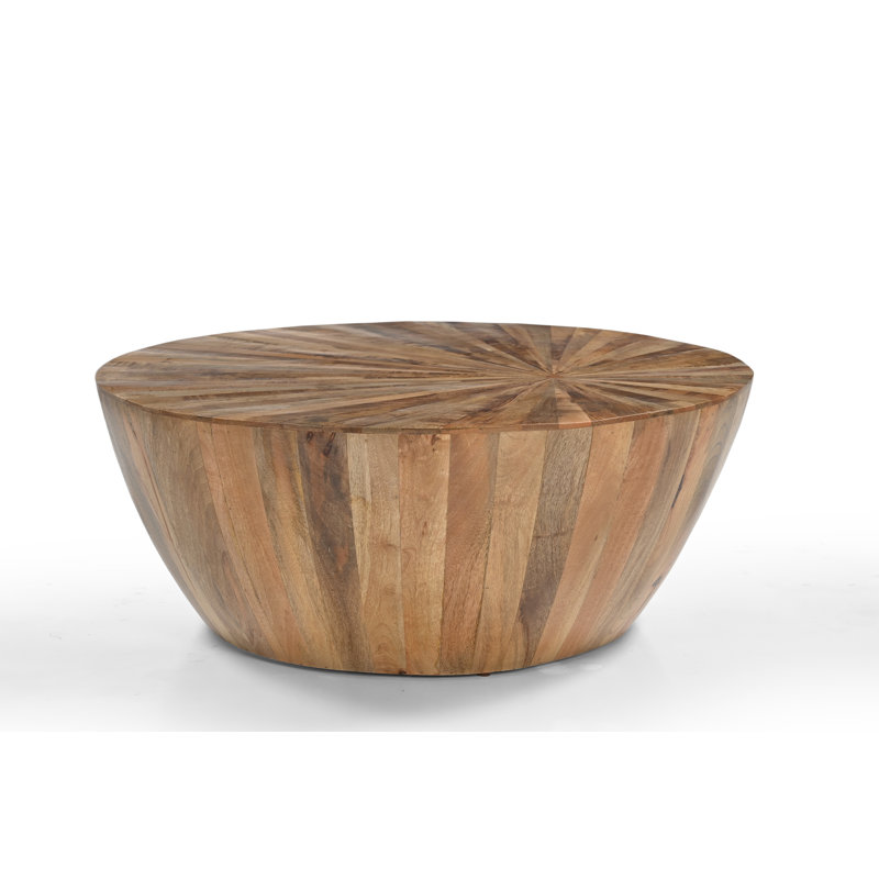  Cayley Solid Wood Round Coffee Table