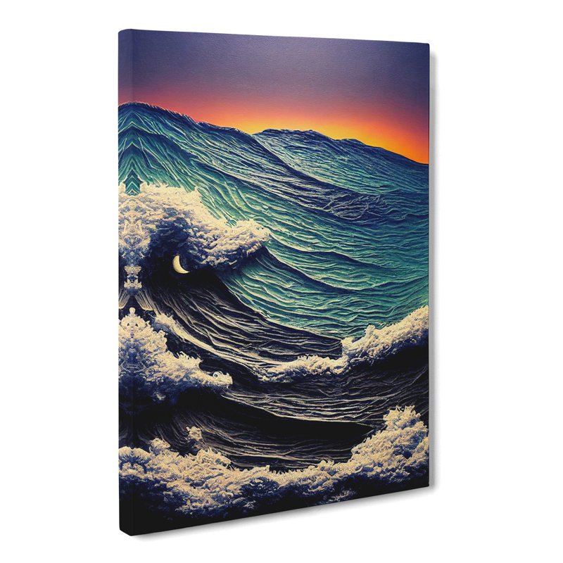 Painted Ocean - Wrapped Canvas, 50cm H x 35cm W