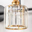 Gjystina 3-Light Dimmable Gold-Black/Chrome Crystal Vanity Light-592466971-592466970