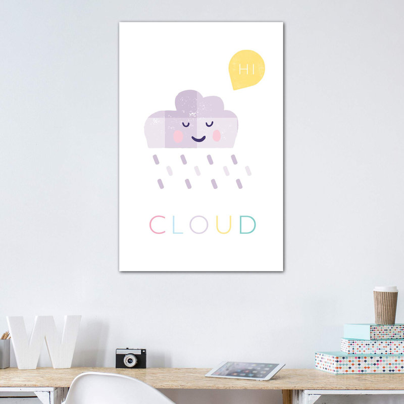 Nuage - reproduction d'impression, Toile tendue, Pas de tapis, H 48 po x l 32 po x P 1,5 po