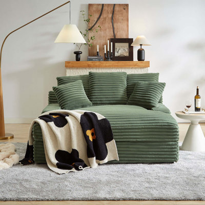 Canapé-lit double confortable avec accoudoirs carrés élégants pour la maison