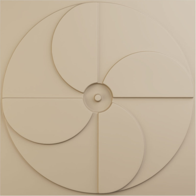 Panneau mural 19,63 "3D (paquet de 12), Satin beige fumé