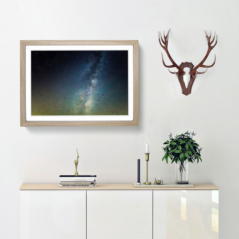 Starry Dream in Abstract - Framed Print, 27cm H x 36cm W x 2cm D, Oak Framed