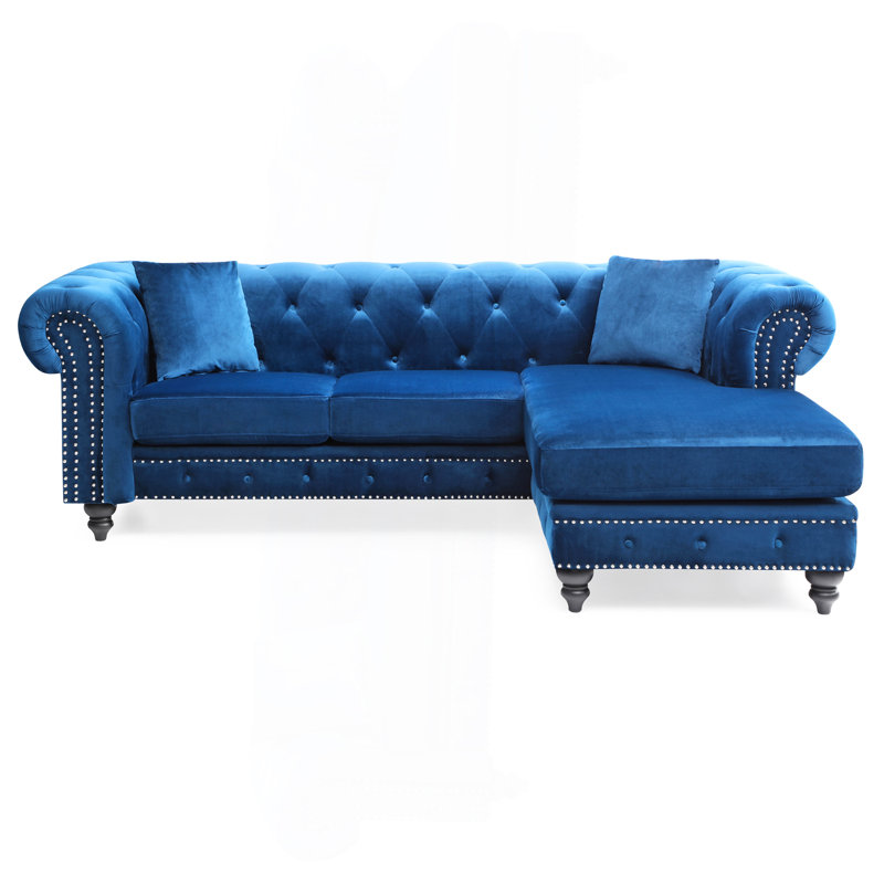 Canapé (sans repose-pieds), bleu marine