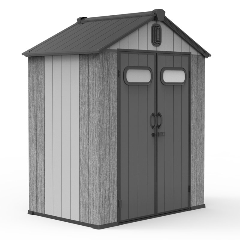 Durable Resin Storage Sheds, Modern Design With Transparent Windows, Perfect For Backyard