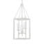 Luminaire suspendu 3 lumières Smyth en blanc naturel avec verre transparent