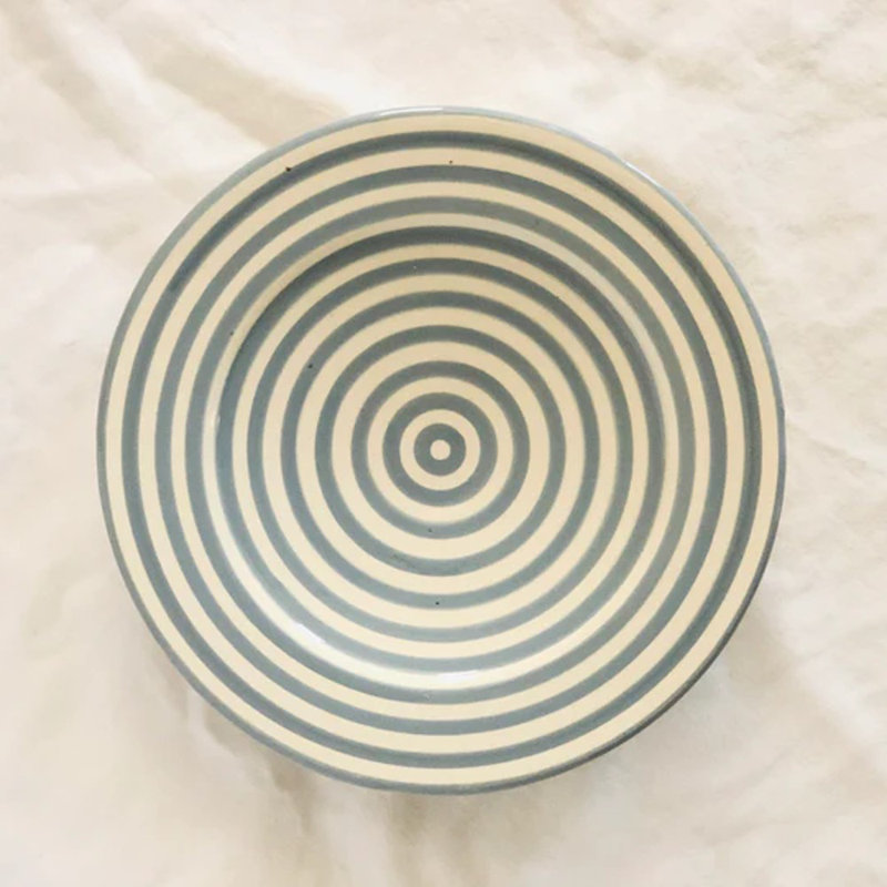 Ensemble de 4 assiettes Bullseye, gris