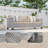 Harloe 5 - Person Outdoor Swivel Rocking Chair Seating Group with Cushions-1528632130-1528632129