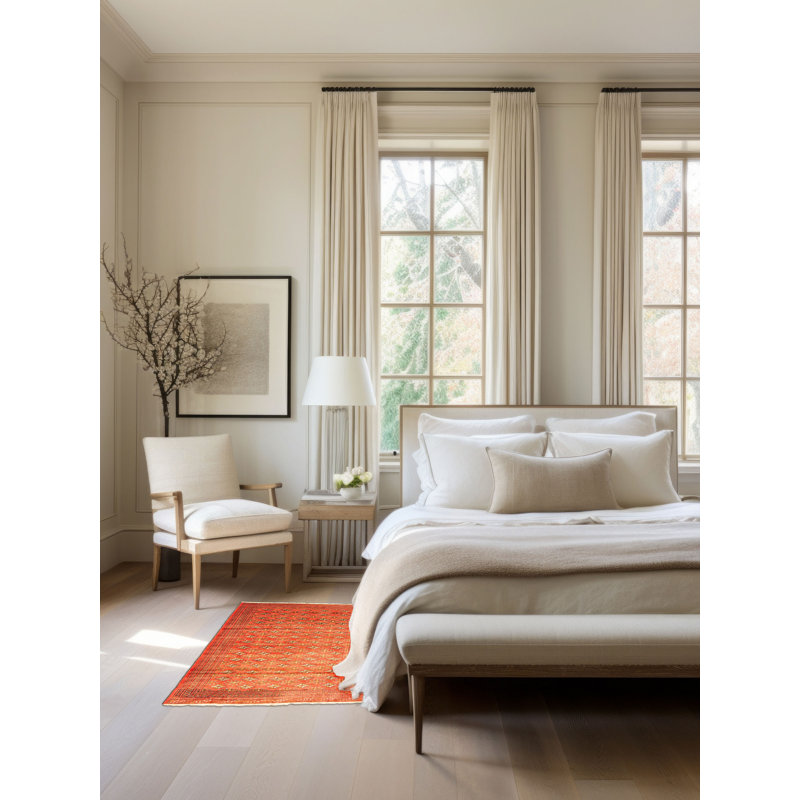 Teimani Red Rug 3'4" x 4'7"