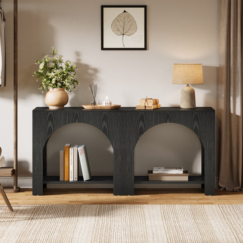 Table de chevet en noir, Noir