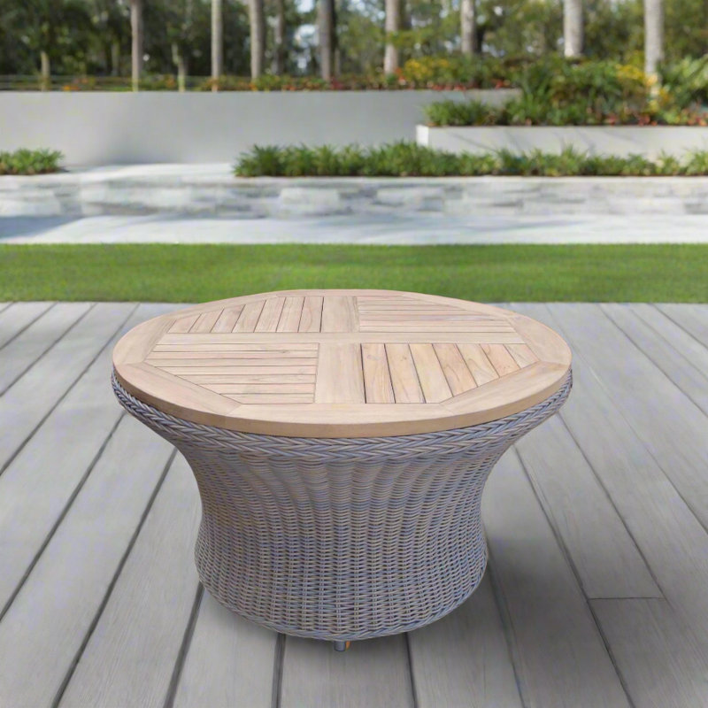 Hobbs Round Teak Outdoor Side Table