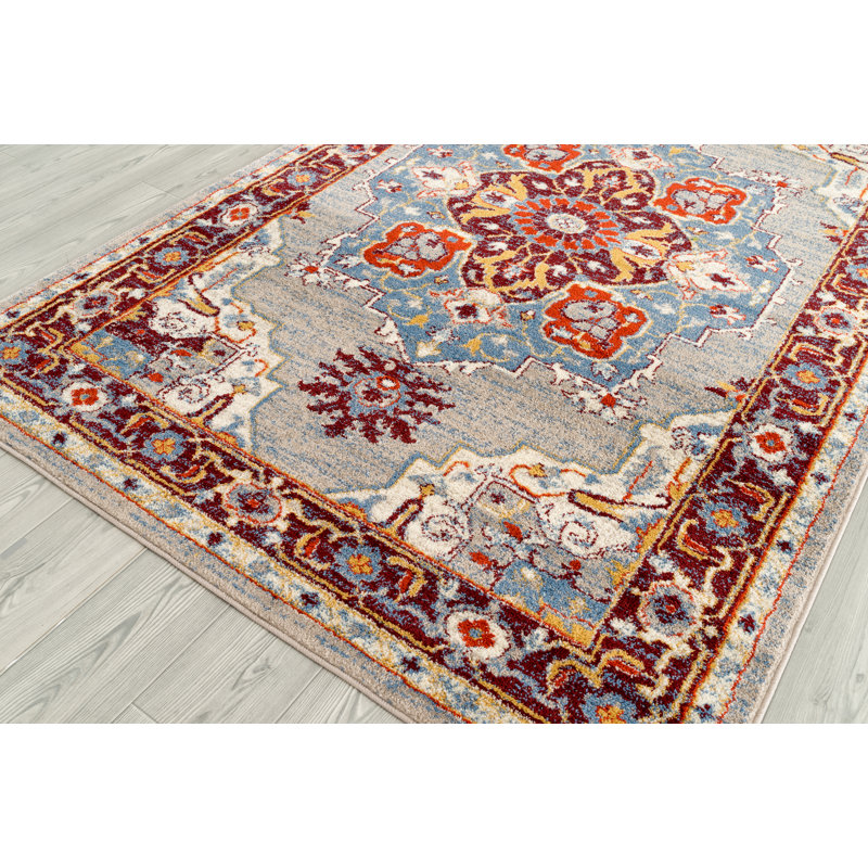 Tapis beige à motif oriental Penton, Rectangle 2 pi x 3 pi