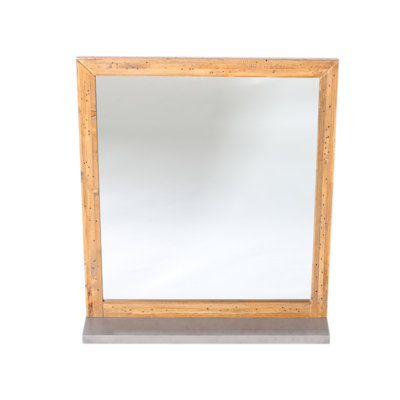 Ellarie Wood Flat Wall Mirror