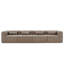 Canapé modulaire 145,5 pouces modulaire entièrement compressé, canapé modulaire rembourré en polyester espresso avec 4 pièces, canapé modulaire en éponge comprimé pour le salon-1159088832
